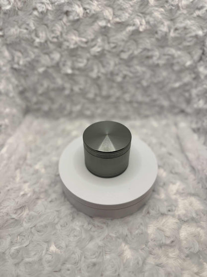 Sleek 48mm Dark Grey Herb Grinder – Powerful and Refined