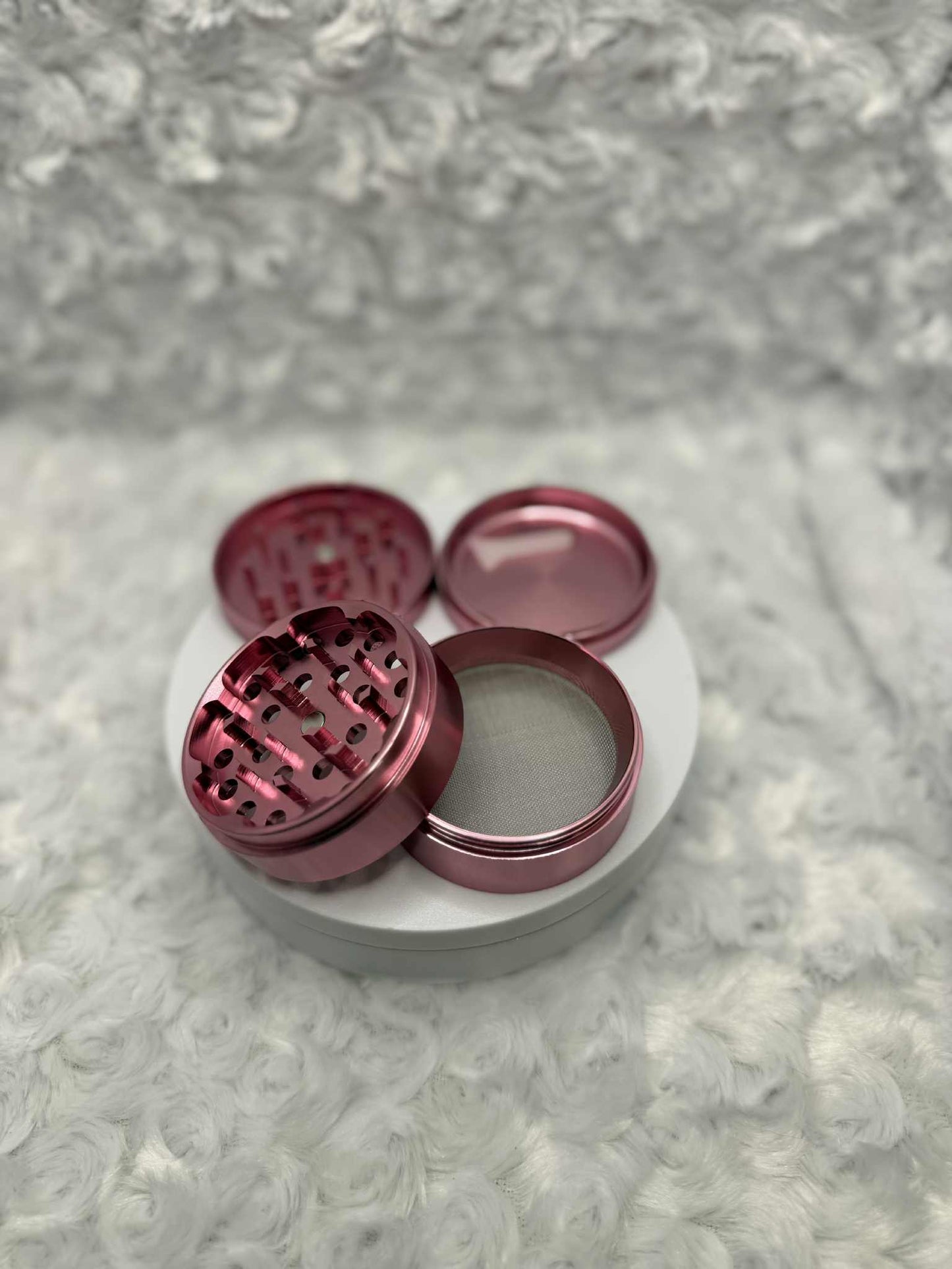 Pink 48mm Herb Grinder – Stylish, Smooth, and Efficient