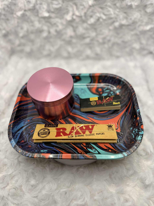 Rolling Tray w/Large Grinder Bundle