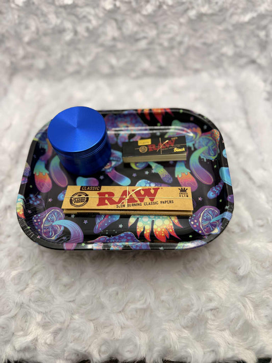 Rolling Tray w/Small Grinder Bundle