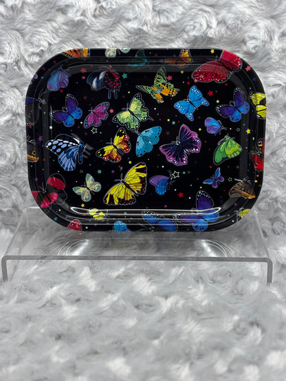 Midnight Butterfly Rolling Tray